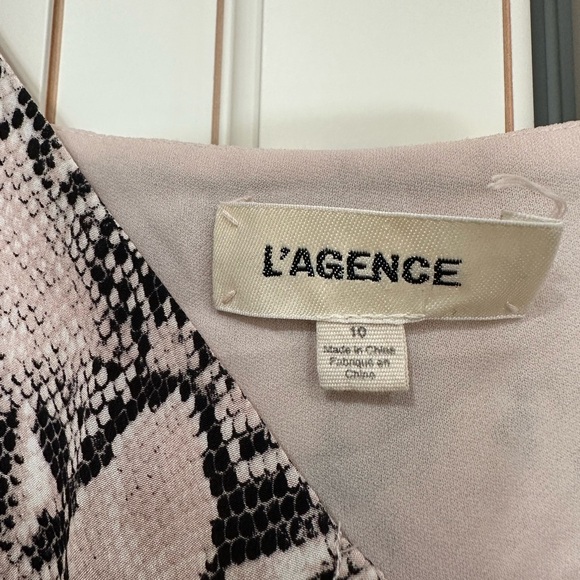 L'AGENCE Romee Silk Maxi Dress - Pink Snake (17) - Picture 6 of 9